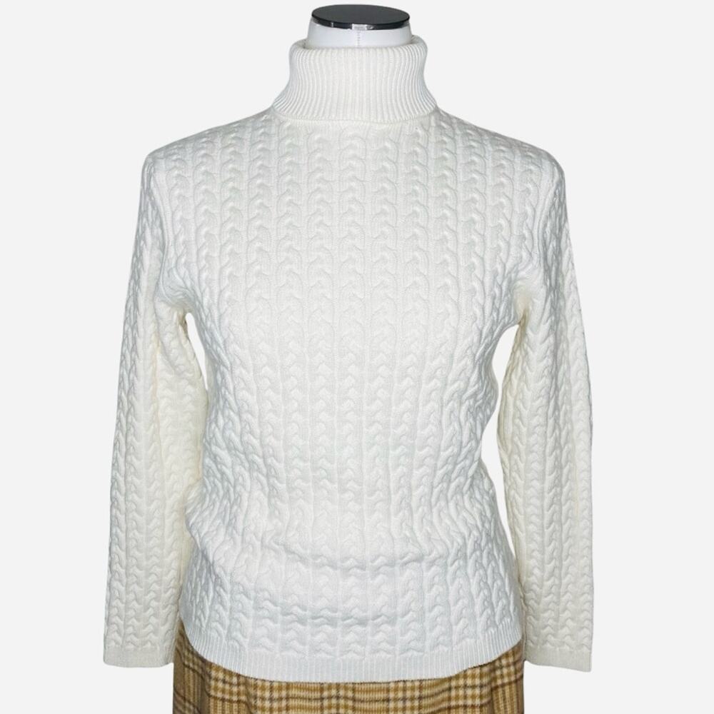 Studio Works Cable Knit Turtleneck Sweater size Small
